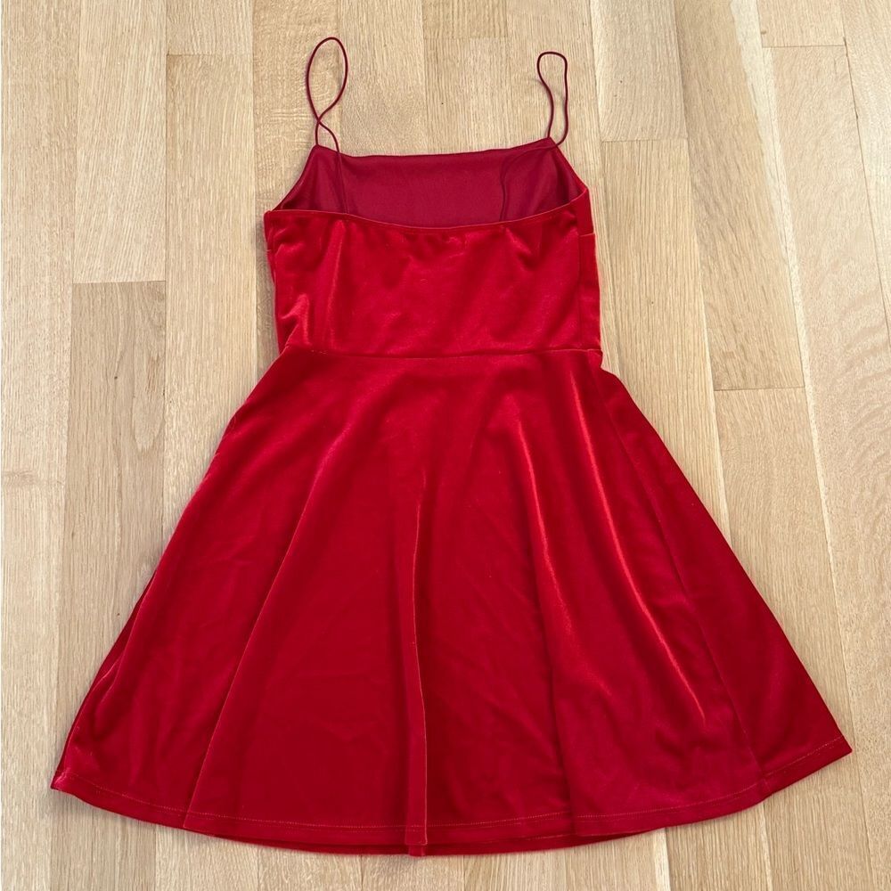 Urban Outfitters Red Spaghetti Strap A-Line Mini Dress - Picture 4 of 5
